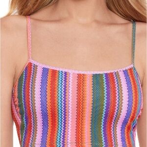 Salt + Cove Juniors' Ziggy Pop Longline Bikini Top Size L NWT